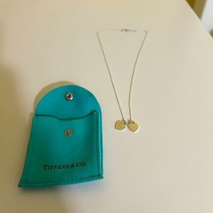Tiffany & Co - Double Heart Tag Pendant Necklace
